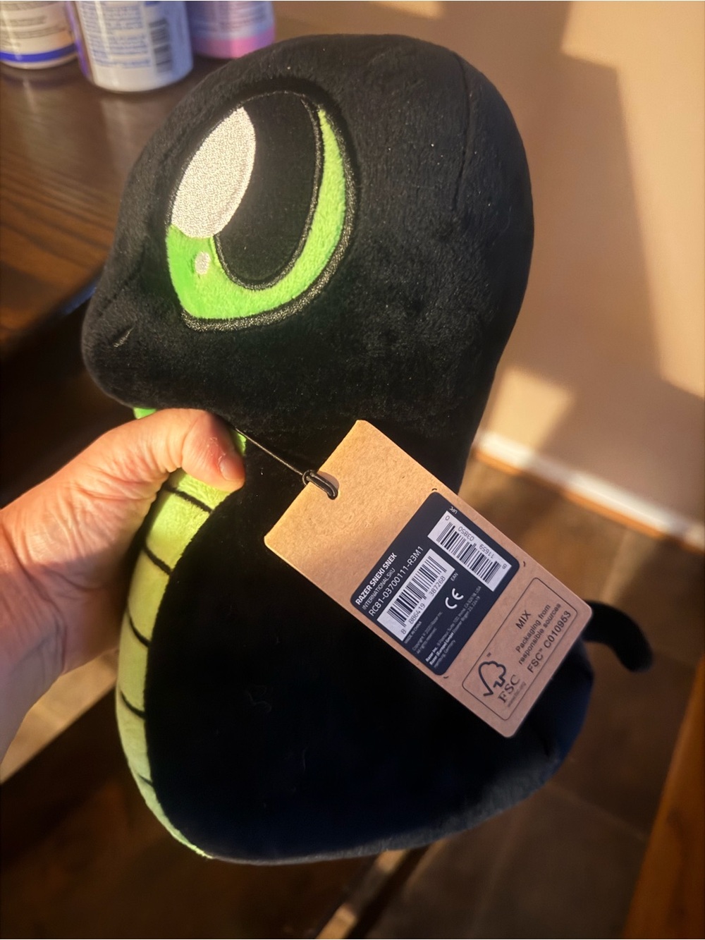 Razer Black & Lime Plush Sneki snek